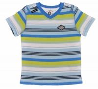 Akademiks Aquamarine Stripped Short-Sleeve Boys T-Shirt (4)