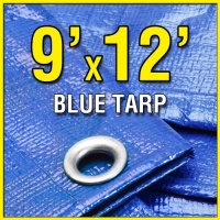 9' X 12' Blue 6-mil Waterproof Poly Tarp 9x12 Tarpaulin for Camping Hiking Backpacking Tent Shelter Shade Canopy etc. 9' X 12' Blue 6-mil Waterproof Poly Tarp 9x12 Tarpaulin for Camping Hiking Backpacking Tent Shelter Shade Canopy etc.