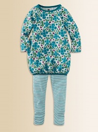 With its fun bubble shape and cheery floral print, this style is perfect for the playground.Contrast piped neckline and hemLong raglan sleevesPullover styleCottonMachine washImported With its fun bubble shape and cheery floral print, this style is perfect for the playground.Contrast piped neckline and hemLong raglan sleevesPullover styleCottonMachine washImported