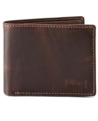 This rugged wallet from Fossil is a perfect everyday companion. This rugged wallet from Fossil is a perfect everyday companion.