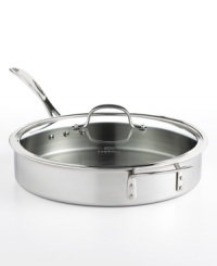 Brilliant good looks. Perfect gourmet results. Combining the long-lasting radiance of stainless steel with the superior performance of a highly conductive, heavy-gauge aluminum core, the Calphalon Tri-Ply saute pan makes it easy to prepare mouthwatering meals day after day -- each more memorable than the last. Lifetime warranty. Brilliant good looks. Perfect gourmet results. Combining the long-lasting radiance of stainless steel with the superior performance of a highly conductive, heavy-gauge aluminum core, the Calphalon Tri-Ply saute pan makes it easy to prepare mouthwatering meals day after day -- each more memorable than the last. Lifetime warranty.