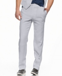 Start off your summer on the right foot with these light weight linen dress pants from INC International Concepts. Start off your summer on the right foot with these light weight linen dress pants from INC International Concepts.