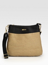 Classic stripes trim the top of this woven, straw essential for a relaxed look. Removable crossbody strap, 22 drop Top-zip closure Protective metal feet One inside zip pocket Fully lined 13½W X 10½H X 4D Imported/hand-finished in USA Classic stripes trim the top of this woven, straw essential for a relaxed look. Removable crossbody strap, 22 drop Top-zip closure Protective metal feet One inside zip pocket Fully lined 13½W X 10½H X 4D Imported/hand-finished in USA