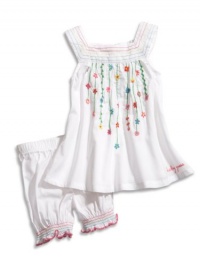 GUESS Kids Girls Newborn Girl Flyaway Dress with Bloomer , WHITE (3/6M) GUESS Kids Girls Newborn Girl Flyaway Dress with Bloomer , WHITE (3/6M)