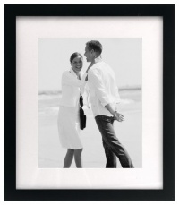 Malden Linear Wood Matted 5x7 Black Picture Frame Malden Linear Wood Matted 5x7 Black Picture Frame
