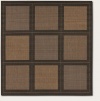 Couristan 1043/2500 Recife Summit 8-Feet 6-Inch Square Rug, Cocoa Black