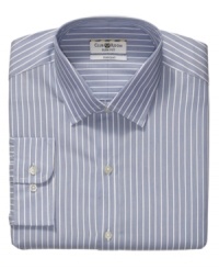 Introduce a pattern into your workday. This Club Room shirt does it in a subtle, sophisticated stripe. Introduce a pattern into your workday. This Club Room shirt does it in a subtle, sophisticated stripe.