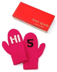 Give a HI-5 to passersby with kate spade new york's cute-and-cozy pink mittens. Give a HI-5 to passersby with kate spade new york's cute-and-cozy pink mittens.