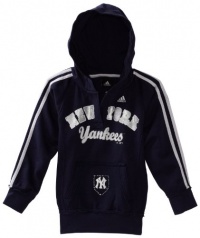MLB Girls New York Yankees Kangaroo Pocket Pullover Hoodie (Dark Navy, Small) MLB Girls New York Yankees Kangaroo Pocket Pullover Hoodie (Dark Navy, Small)