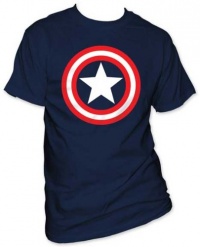 MARVEL -- CLASSIC CAPTAIN AMERICA SHIELD ON NAVY -- MENS TEE MARVEL -- CLASSIC CAPTAIN AMERICA SHIELD ON NAVY -- MENS TEE