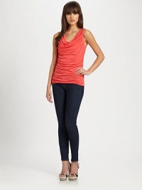 Featuring a flattering draped front, this sleeveless jersey top is a must this season.CowlneckSleevelessDrape frontPull-on styleAbout 24 from shoulder to hemLyocellHand washImported Model shown is 5'10½ (179cm) wearing US size Small. Featuring a flattering draped front, this sleeveless jersey top is a must this season.CowlneckSleevelessDrape frontPull-on styleAbout 24 from shoulder to hemLyocellHand washImported Model shown is 5'10½ (179cm) wearing US size Small.