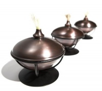 Strathwood Basics Copper-Finish Oil Lamp, Set of 3 Strathwood Basics Copper-Finish Oil Lamp, Set of 3