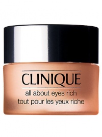 Moisture-rich formula diminishes the look of undereye circles, shadows, puffs and fine lines--immediately and over time. Helps boost natural collagen production. De-puffs with calming botanicals. Even strengthens skin's moisture barrier against common irritants. Moisture-rich formula diminishes the look of undereye circles, shadows, puffs and fine lines--immediately and over time. Helps boost natural collagen production. De-puffs with calming botanicals. Even strengthens skin's moisture barrier against common irritants.