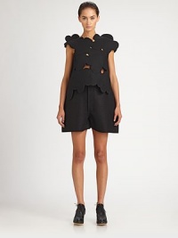 A sculptural, highly dramatic statement, rendered in soft, stiff felt.Concealed zip flyExposed seam allowancesInseam, about 4PolyesterDry cleanImportedModel shown is 5'10 (177cm) wearing US size Small. A sculptural, highly dramatic statement, rendered in soft, stiff felt.Concealed zip flyExposed seam allowancesInseam, about 4PolyesterDry cleanImportedModel shown is 5'10 (177cm) wearing US size Small.