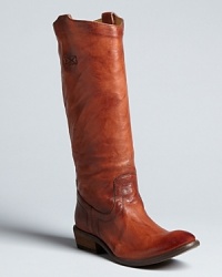 Long tall drinks of water, these pull on Frye boots bring you Western spirit in a basic silhouette. Long tall drinks of water, these pull on Frye boots bring you Western spirit in a basic silhouette.