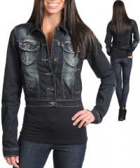 G2 Fashion Square Long Sleeves Must Have Denim Trucker Jacket