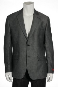Alfani Red Black Twill Linen LS 2 Button Sport Coat Alfani Red Black Twill Linen LS 2 Button Sport Coat