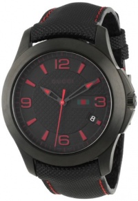 Gucci Men's YA126224 G-Timeless Black IP Black Techno Leather Strap Watch Gucci Men's YA126224 G-Timeless Black IP Black Techno Leather Strap Watch