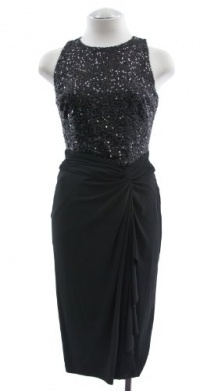 Lauren by Ralph Lauren Sequin Bodice Jersey Faux Wrap Combo Dress 2 Lauren by Ralph Lauren Sequin Bodice Jersey Faux Wrap Combo Dress 2