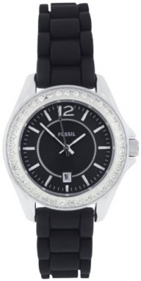 Fossil Women's ES2982 Silicone Analog with Black Dial Watch Fossil Women's ES2982 Silicone Analog with Black Dial Watch