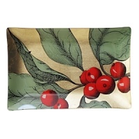 Artwork inspired by the holiday season is enhanced by hand-applied gold foil on this festive glass tray from Fringe. Packaged in a patterned gift box, it's perfect for seasonal giving. Artwork inspired by the holiday season is enhanced by hand-applied gold foil on this festive glass tray from Fringe. Packaged in a patterned gift box, it's perfect for seasonal giving.