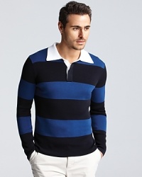 Vince takes on the classic rugby and brings out its best with extra wide stripes and an athletic fit. Vince takes on the classic rugby and brings out its best with extra wide stripes and an athletic fit.