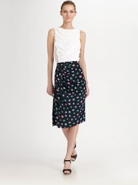 The softest cotton jersey, in a sleeveless style adorned with a textural, ruched front panel.BoatneckSleevelessRuched, raw-edged front panelCottonDry cleanImportedModel shown is 5'10½(179cm)wearing US size 4. The softest cotton jersey, in a sleeveless style adorned with a textural, ruched front panel.BoatneckSleevelessRuched, raw-edged front panelCottonDry cleanImportedModel shown is 5'10½(179cm)wearing US size 4.