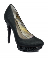 Accessorize with texture. With a sculpted plastic platform and heel, the Kalyssa3 platform pumps by RACHEL Rachel Roy are an outrageously unique way to distinguish yourself. Accessorize with texture. With a sculpted plastic platform and heel, the Kalyssa3 platform pumps by RACHEL Rachel Roy are an outrageously unique way to distinguish yourself.