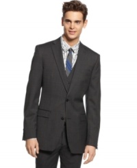 With a slim, modern update, this Bar III blazer has workday style that just won't quit. With a slim, modern update, this Bar III blazer has workday style that just won't quit.