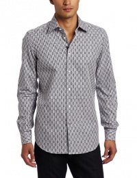 Robert Graham Men's Booker Satin Checks Regular Cuff, Black, 17 Robert Graham Men's Booker Satin Checks Regular Cuff, Black, 17