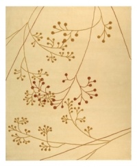 Slip into a more comfortable space. This simple, serene area rug is accented with viscose for a silky soft feel. Plush New Zealand wool is hand-tufted in a quiet design of flowering branches, bringing gentle charm into your home. Slip into a more comfortable space. This simple, serene area rug is accented with viscose for a silky soft feel. Plush New Zealand wool is hand-tufted in a quiet design of flowering branches, bringing gentle charm into your home.