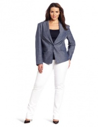 Calvin Klein Women's Plus-Size Pick Stitch Jacket Calvin Klein Women's Plus-Size Pick Stitch Jacket