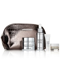 Erase fine lines and restore skin to its youthful radiance with our powerful Anti-Aging Deluxe Set, packaged in a chic cosmetics case. Biodynamic Lifting Serum, full size: A concentrated blend of anti-aging ingredients and stem cell extracts aggressively repair and prevent wrinkles. Biodynamic Lifting Mask, full size: A face lift in a jar. This antioxidant-rich mask instantly smooths and hydrates skin. Stress Repair, 3 mL deluxe sample: A soothing combination of anti-wrinkle hexapeptides, tensine and arnica instantly lift, brighten and de-puff the eye area. Biodynamic Lifting Neck Cream, 15 mL deluxe sample: A unique combination of six patented ingredients specifically developed to slim, lift and repair the signs of aging on the neck. Erase fine lines and restore skin to its youthful radiance with our powerful Anti-Aging Deluxe Set, packaged in a chic cosmetics case. Biodynamic Lifting Serum, full size: A concentrated blend of anti-aging ingredients and stem cell extracts aggressively repair and prevent wrinkles. Biodynamic Lifting Mask, full size: A face lift in a jar. This antioxidant-rich mask instantly smooths and hydrates skin. Stress Repair, 3 mL deluxe sample: A soothing combination of anti-wrinkle hexapeptides, tensine and arnica instantly lift, brighten and de-puff the eye area. Biodynamic Lifting Neck Cream, 15 mL deluxe sample: A unique combination of six patented ingredients specifically developed to slim, lift and repair the signs of aging on the neck.