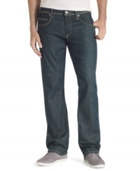 Keep your weekend wardrobe on the cutting edge and jump right into these slim, straight leg jeans from Levi's. Keep your weekend wardrobe on the cutting edge and jump right into these slim, straight leg jeans from Levi's.
