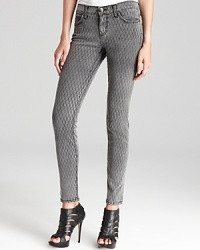 Fall foremost style, these fishnet-print Current/Elliott jeans are worth going wild for. Rock the skinnies with tough-luxe booties on the downtown scene with your hautest attitude. Fall foremost style, these fishnet-print Current/Elliott jeans are worth going wild for. Rock the skinnies with tough-luxe booties on the downtown scene with your hautest attitude.