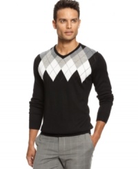 The one time Dead Beat is a good thing. Part argyle, part solid, this long sleeve sweater from INC International Concepts is versatile enough to go with all of your casual wear. The one time Dead Beat is a good thing. Part argyle, part solid, this long sleeve sweater from INC International Concepts is versatile enough to go with all of your casual wear.