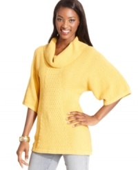 A cute mix of cable knit and other appealing patterns makes this sweater from Style&co. feel special! Comfy cotton creates a breathable tunic, too. A cute mix of cable knit and other appealing patterns makes this sweater from Style&co. feel special! Comfy cotton creates a breathable tunic, too.