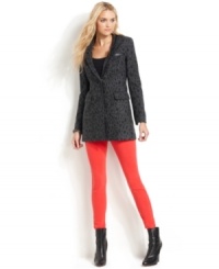 Amp up your fall wardrobe with this animal-print jacket from DKNY Jeans. The boxy silhouette and faux leather details make it totally on-trend! Amp up your fall wardrobe with this animal-print jacket from DKNY Jeans. The boxy silhouette and faux leather details make it totally on-trend!
