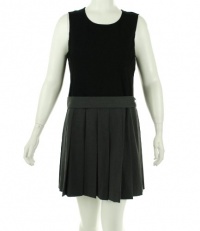 DKNY Sleeveless Pleated Skirt Dress Heather Charcoal XL DKNY Sleeveless Pleated Skirt Dress Heather Charcoal XL