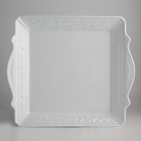 Judaica is a twist on the best selling Louvre pattern from Bernardaud. Pieces from this collection make perfect gifts for the holidays or for the couple who treasures their heritage. The Bernardaud service was engraved by hand, following the grand tradition of master sculptors. Casual or formal, the collection expresses a unique personality of quality craftsmanship. Available pieces include: set of 6 mini seder plates; kiddush cup; matzah plate; mezuzah; rice bowl; and seder plate. The set of 6 mini seder plates are sold separately from the seder plate. Judaica is a twist on the best selling Louvre pattern from Bernardaud. Pieces from this collection make perfect gifts for the holidays or for the couple who treasures their heritage. The Bernardaud service was engraved by hand, following the grand tradition of master sculptors. Casual or formal, the collection expresses a unique personality of quality craftsmanship. Available pieces include: set of 6 mini seder plates; kiddush cup; matzah plate; mezuzah; rice bowl; and seder plate. The set of 6 mini seder plates are sold separately from the seder plate.