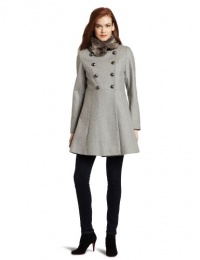 Via Spiga Women's Milano Double-Breasted Coat with Faux-Fur Collar Via Spiga Women's Milano Double-Breasted Coat with Faux-Fur Collar