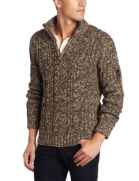 Calvin Klein Jeans Men's Half Zip Marl Cable Sweater Calvin Klein Jeans Men's Half Zip Marl Cable Sweater