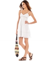 In collaboration with Brasilian musician Seu Jorge, this RACHEL Rachel Roy crochet-lace dress alludes to Brasil's laid-back beach culture underscored with femme flair -- perfect for a casual-chic look! In collaboration with Brasilian musician Seu Jorge, this RACHEL Rachel Roy crochet-lace dress alludes to Brasil's laid-back beach culture underscored with femme flair -- perfect for a casual-chic look!