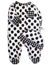Offspring- Baby Boys Newborn Footie with Hat, White/Black, Newborn Offspring- Baby Boys Newborn Footie with Hat, White/Black, Newborn