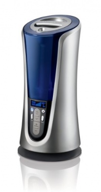 The Sharper Image EVSI-HD40 Warm and Cool Mist Ultrasonic Tower Humidifier, Silver The Sharper Image EVSI-HD40 Warm and Cool Mist Ultrasonic Tower Humidifier, Silver