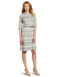 Jones New York Women's Shimmer Knit Cowl Neck Raglan Dress, Silver, 6 Jones New York Women's Shimmer Knit Cowl Neck Raglan Dress, Silver, 6