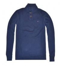 Tommy Hilfiger Men Henley Long Sleeve Logo T-Shirt Tommy Hilfiger Men Henley Long Sleeve Logo T-Shirt