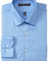 Geoffrey Beene Men's Fitted Sateen Dress Shirt, Blue, 16/34-35