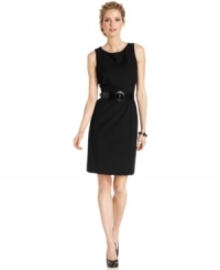Tahari by ASL crafts a gorgeous sheath with tailored touches and a removable belt that helps accentuate the flattering silhouette. Tahari by ASL crafts a gorgeous sheath with tailored touches and a removable belt that helps accentuate the flattering silhouette.
