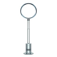 The Dyson AM03 Pedestal fan is designed to cool larger areas. Featuring patented Air Multiplier™ technology, it generates powerful airflow and velocity. No fast-spinning blades mean smooth airflow and safe to use around children and pets. No dusty grilles or blades also make it easy to clean. The AM03 has an energy-efficient brushless motor. A remote control, smooth 80° oscillation, 20° touch-tilt and variable airflow power provide precise control. The curved and magnetized remote stores neatly on top of the machine.